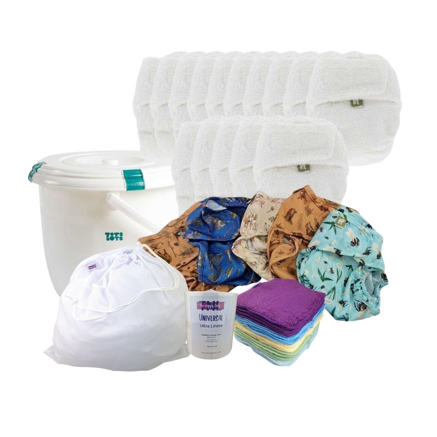 Little Lamb Bamboo Fitted Nappy Complete Kit