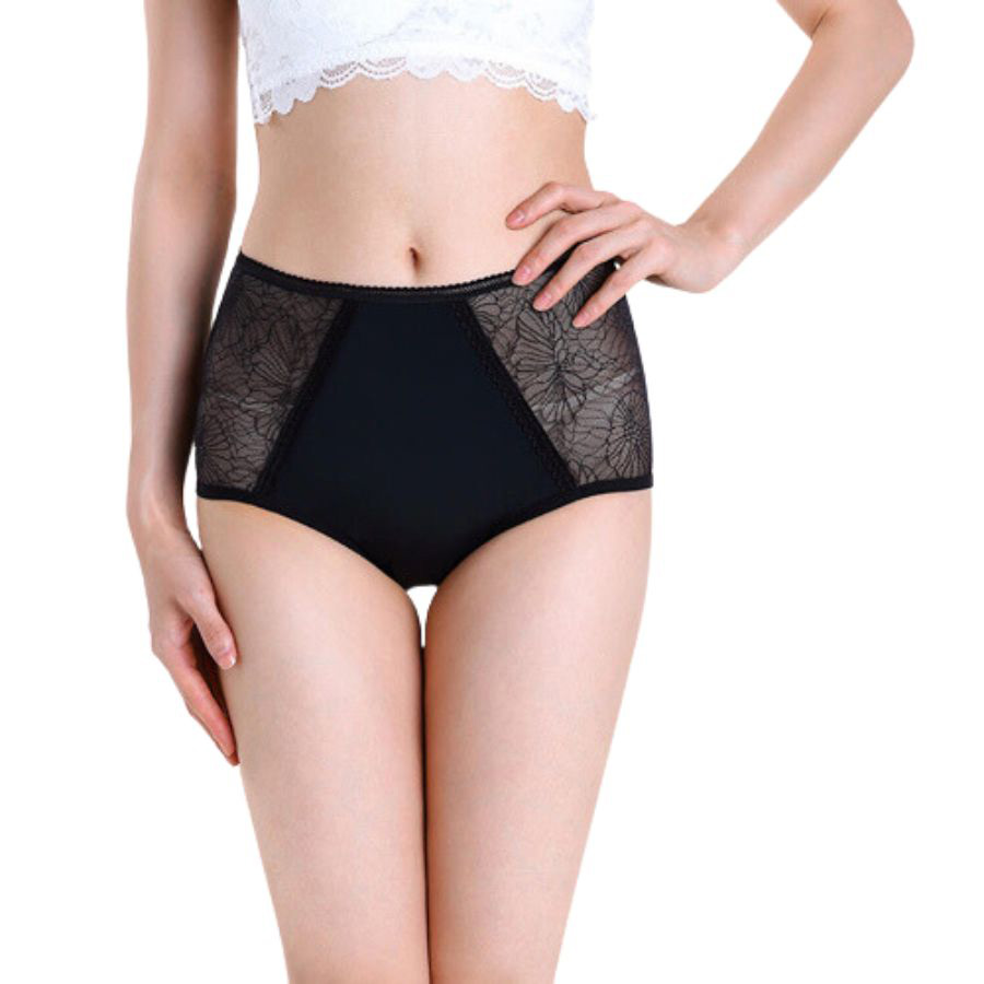 Women Hight Waist Panties Pocket Front Elastic Underwear Lady