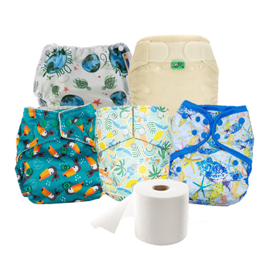 Real Nappies for London £70.00 Flats Nappy Kit - Nappy Lady