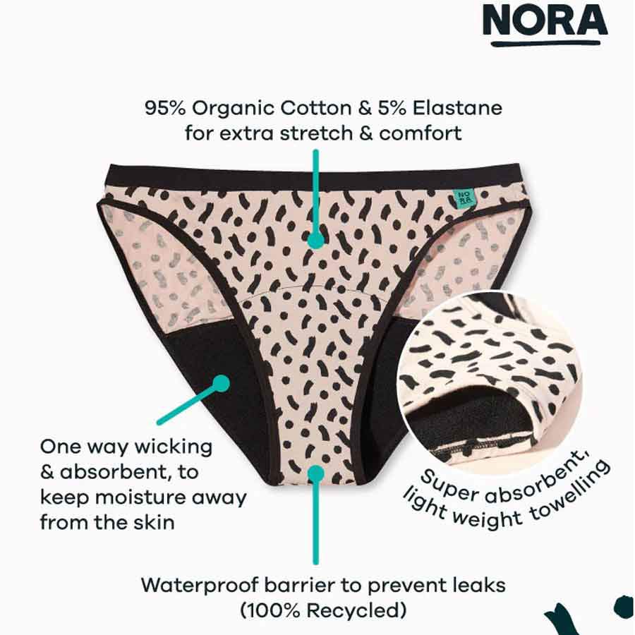 Nora Full Brief Period Underwear: Moderate Flow: Nappy Lady