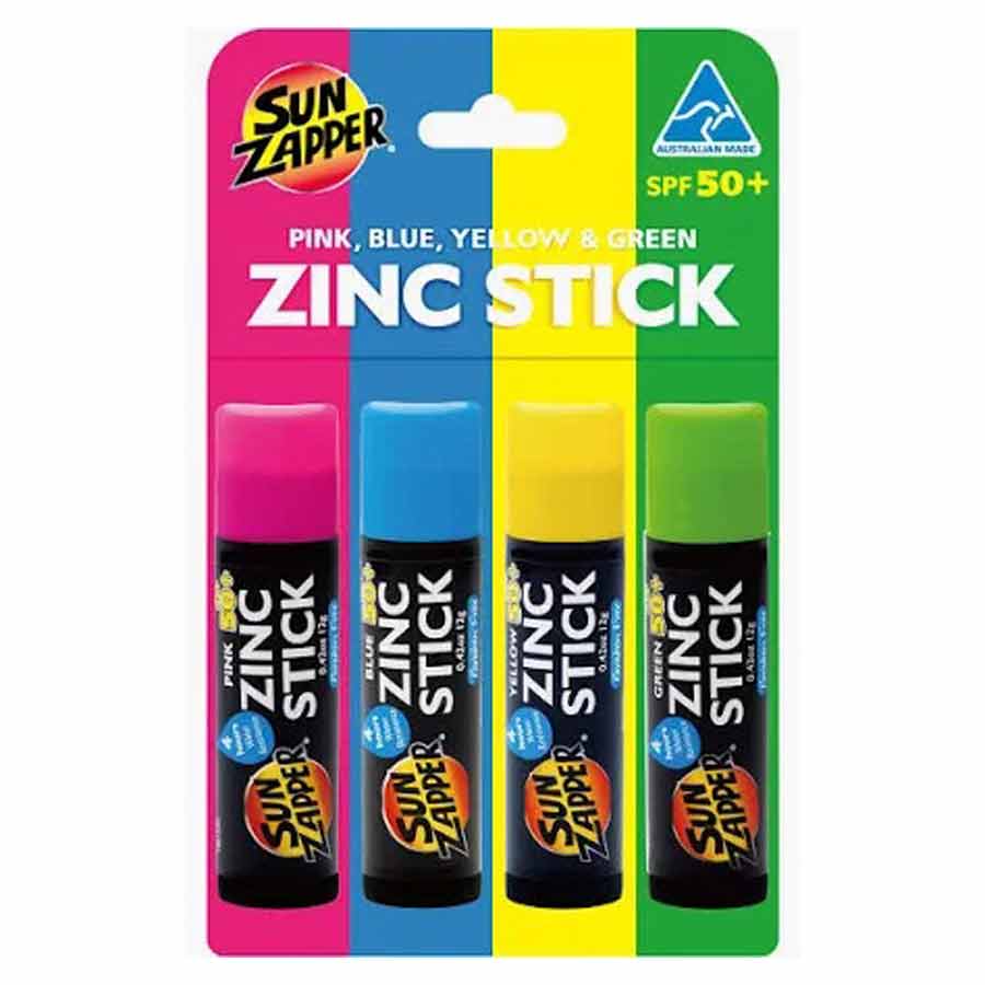 Sun Zapper Zinc Stick Rainbow Pack Sun Protection